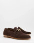 Фото #1 товара Walk London Terry Snaffle loafers in brown suede