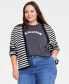 Фото #1 товара Trendy Plus Size Cotton Button-Front Cardigan, Created for Macy's