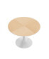 Фото #6 товара 42" Modern Round Dining Table With Printed Oak Color Grain Tabletop