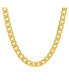 ფოტო #1 პროდუქტის Men's 18k gold Plated Stainless Steel Accented 10mm Figaro Chain 24" Necklaces