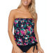 Фото #1 товара Island Escape 283979 Dahlia Floral Coral Gables Printed Tankini Top, Size 12
