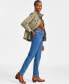 Фото #5 товара Women's Curvy Straight-Leg High Rise Jeans, Created for Macy's