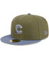 Men's Olive, Blue Chicago Cubs 59FIFTY Fitted Hat