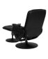 Massaging Multi-Position Recliner With Deep Side Pockets And Ottoman With Wrapped Base