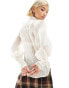 Labelrail x Dyspnea rodeo shimmer blouse in off-white