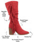 ფოტო #7 პროდუქტის Women's Hartly Wide Calf Western Fringe Boots