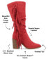 Фото #7 товара Women's Hartly Wide Calf Western Fringe Boots