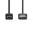 Nedis CCGP60315BK02 - 0.2 m - USB A - USB 2.0 - 480 Mbit/s - Black