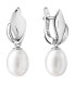 Silver earrings with real white pearls Maeve GRP19481EW