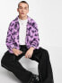 Фото #4 товара COLLUSION fleece overshirt in purple floral