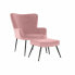 Кресло DKD Home Decor S3023869 Чёрный Розовый Металл Пластик Велюр современный 70 x 60 x 84 cm
