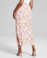 ფოტო #2 პროდუქტის Women's Printed Pull-On Slit-Front Skirt, Created for Macy's