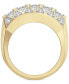 ფოტო #5 პროდუქტის Men's Diamond Multirow Statement Ring (2 ct. t.w.) in 10k Gold