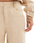 Mango textured lightweight co-ord trousers in light beige