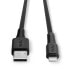 Lindy 2m USB to Lightning Cable black - 2 m - Lightning - USB A - Black - Straight - Straight