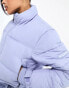 Nicce drewe cropped puffer jacket in light blue