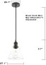 Фото #5 товара Phansthy Loft Pendant Light, Clear Glass Funnel, Vintage Industrial Pendant Light, Chic Simple Pendant Light, Industrial Style (Brushed Stainless Steel Colour)