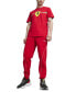 Фото #5 товара Men's Ferrari Race Regular-Fit Contrast Piped Fleece Sweatpants