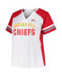 ფოტო #3 პროდუქტის Branded Women's White/Red Kansas City Chiefs Plus Size Color Block T-Shirt