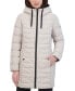 Фото #1 товара Women's Faux-Fur-Trim Hooded Packable Puffer Coat