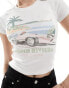 Hollister French Riviera printed t-shirt in cream