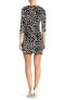 Nicole Miller Studio 158636 Women's Animal Print Velvet Dress Black/Ivory Sz. 10