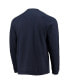 Men's Navy Dallas Cowboys Sunset Slub Raglan Henley Long Sleeve T-shirt