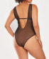 ფოტო #2 პროდუქტის Women's 1 Piece Asymmetrical Lace Bodysuit Lingerie Bodysuit