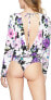 BCBGeneration 272781 Women Surplice Long Sleeve Knit Bodysuit, Multi, Medium