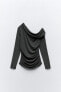 Asymmetric draped top