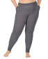 ფოტო #1 პროდუქტის Plus Size Stretch Thermal Mid-Rise Leggings