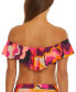 Фото #3 товара Women's Fan Faire Ruffled Bandeau Bikini Top