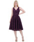 ფოტო #1 პროდუქტის Petite V-Neck Sleeveless Sequin A-line Dress