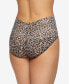 Women's High-Waist Leopard-Print Brief Underwear 2X2124