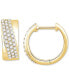ფოტო #3 პროდუქტის Diamond Pavé Small Hoop Earrings (1/2 ct. t.w.) in 14k Gold