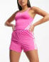 Фото #2 товара adidas Training Train Icons 3 stripe shorts in pink