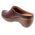 Softwalk Madison S2056-671 Womens Burgundy Leather Slip On Clog Flats Shoes