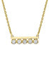 Фото #1 товара Sirena diamond Bezel Bar 18" Pendant Necklace (1/2 ct. t.w.) in 14k Gold
