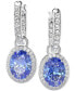 ფოტო #2 პროდუქტის Constella Silver-Tone Crystal Drop Earrings