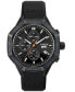 ფოტო #1 პროდუქტის UFC Men's King Analog Black Silicone Watch, 45mm