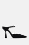 Фото #7 товара Туфли-мюли на высоком каблуке с ремешком на подъеме ZARA