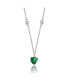 ფოტო #2 პროდუქტის Gigi Girl Teens Sterling Silver White Gold Plated and Colored Cubic Zirconia Heart Necklace