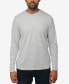 Фото #1 товара Men's Soft Stretch Henley Neck Long Sleeve T-shirt