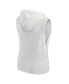 ფოტო #2 პროდუქტის Women's Oatmeal Green Bay Packers Lounge Script Sleeveless V-Neck Pullover Hoodie