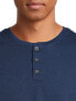 Фото #5 товара George T-Shirt Men's Small Gray Blue Polyester Henley Neck Short Sleeve 2-Pack