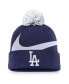 Фото #1 товара Men's Royal Los Angeles Dodgers Swoosh Peak Cuffed Knit Hat with Pom