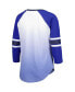 Фото #4 товара Women's Blue St. Louis Blues Lead Off Tri-Blend Raglan 3/4-Sleeve V-Neck T-shirt