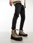 Walk London Element hiker boots in beige suede