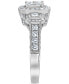 ფოტო #3 პროდუქტის Diamond Halo Cluster Milgrain Engagement Ring (1-1/5 ct. t.w.) in 14k White Gold