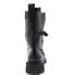 A.S.98 Hallsey A54202-101 Womens Black Leather Hook & Loop Mid Calf Boots 6